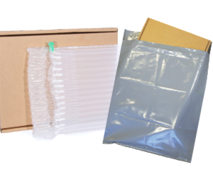 iPad Mailing Pack: Inflatable Bag, Shipping Box and Mailing Bag.